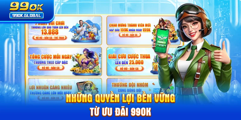 Những quyền lợi bền vững từ ưu đãi 99OK